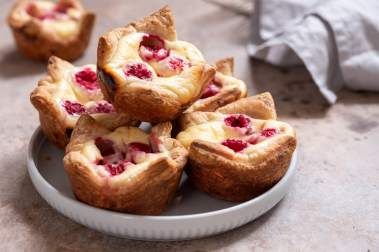Raspberry Cream Cheese Puff Pastry Muffin Pies